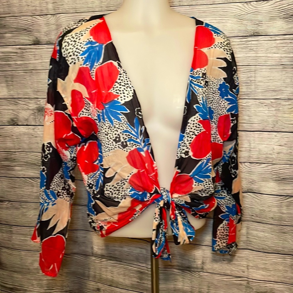 Michael Stars cotton Wrap Top